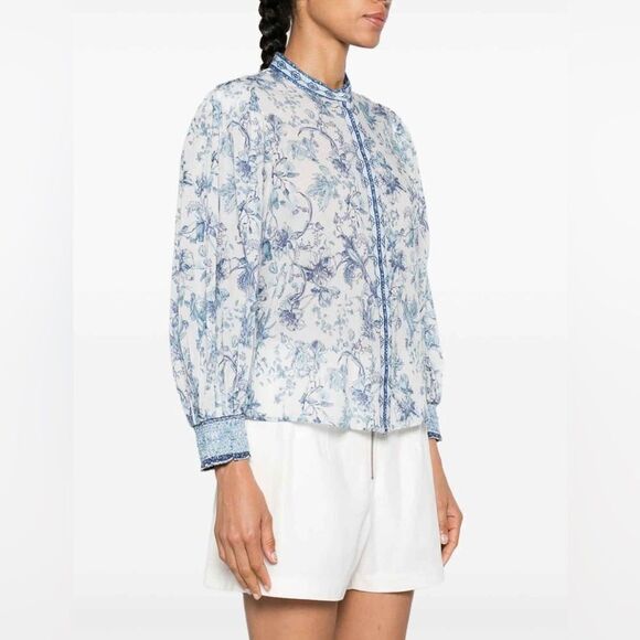 Alice and Olivia Blouson Sleeve Top size M - Picture 2 of 16